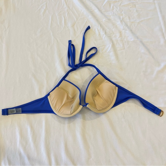 Victoria’s Secret Halter Bikini Swimsuit Top Push Up Removable Padding Size 34B - Picture 6 of 14